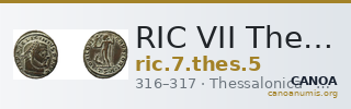 RIC VII Thessalonica 5 — CANOA