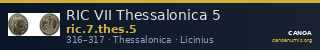 RIC VII Thessalonica 5 — CANOA