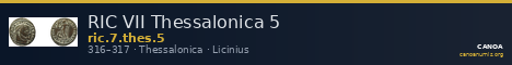 RIC VII Thessalonica 5 — CANOA