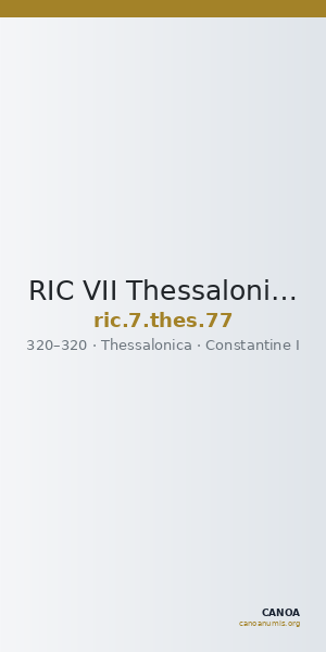 RIC VII Thessalonica 77 — CANOA