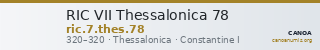 RIC VII Thessalonica 78 — CANOA