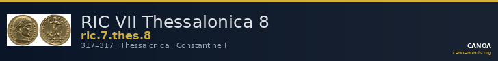 RIC VII Thessalonica 8 — CANOA