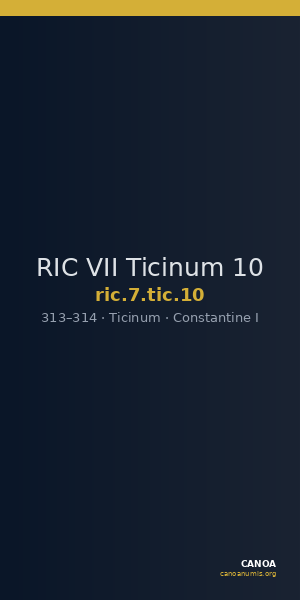 RIC VII Ticinum 10 — CANOA