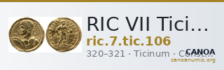 RIC VII Ticinum 106 — CANOA