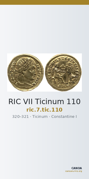 RIC VII Ticinum 110 — CANOA
