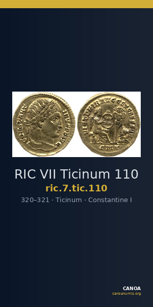 RIC VII Ticinum 110 — CANOA