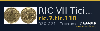 RIC VII Ticinum 110 — CANOA