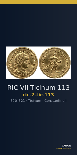 RIC VII Ticinum 113 — CANOA