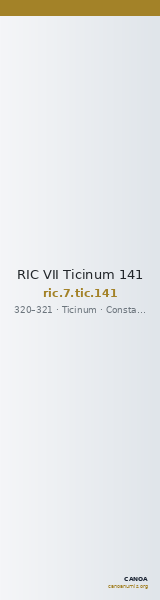 RIC VII Ticinum 141 — CANOA