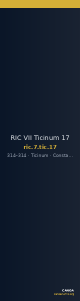 RIC VII Ticinum 17 — CANOA