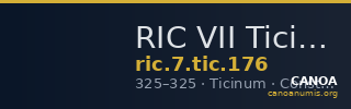 RIC VII Ticinum 176 — CANOA