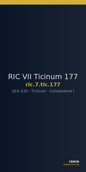 RIC VII Ticinum 177 — CANOA