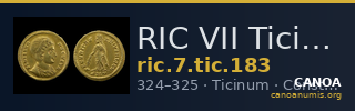 RIC VII Ticinum 183 — CANOA