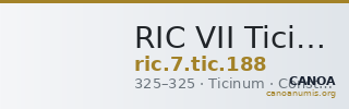 RIC VII Ticinum 188 — CANOA