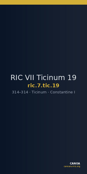 RIC VII Ticinum 19 — CANOA