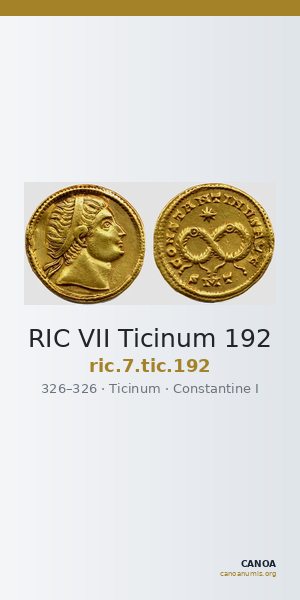 RIC VII Ticinum 192 — CANOA