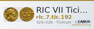 RIC VII Ticinum 192 — CANOA