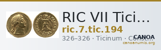 RIC VII Ticinum 194 — CANOA