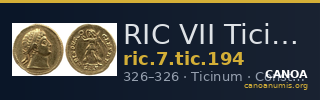 RIC VII Ticinum 194 — CANOA