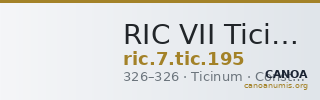 RIC VII Ticinum 195 — CANOA