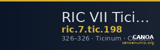 RIC VII Ticinum 198 — CANOA