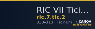 RIC VII Ticinum 2 — CANOA