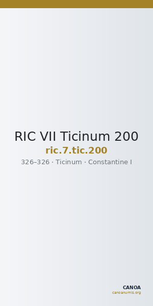 RIC VII Ticinum 200 — CANOA