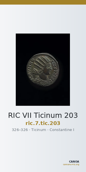 RIC VII Ticinum 203 — CANOA