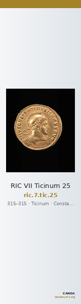 RIC VII Ticinum 25 — CANOA
