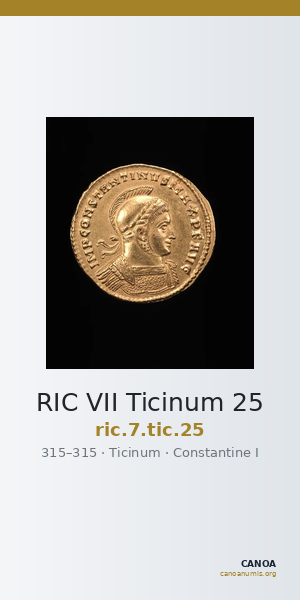 RIC VII Ticinum 25 — CANOA