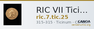 RIC VII Ticinum 25 — CANOA