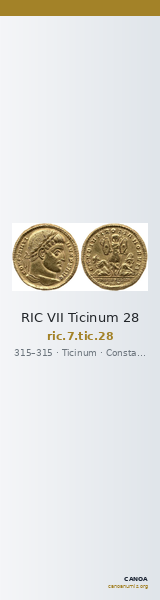 RIC VII Ticinum 28 — CANOA