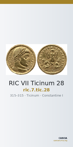 RIC VII Ticinum 28 — CANOA