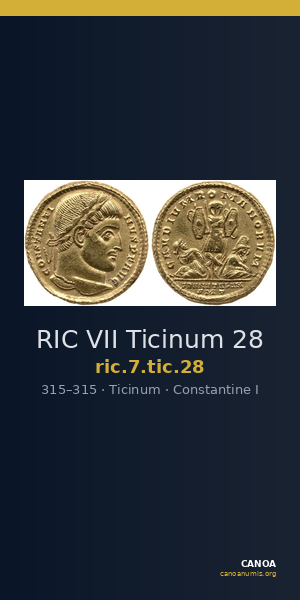 RIC VII Ticinum 28 — CANOA