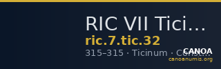 RIC VII Ticinum 32 — CANOA
