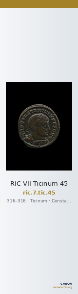 RIC VII Ticinum 45 — CANOA