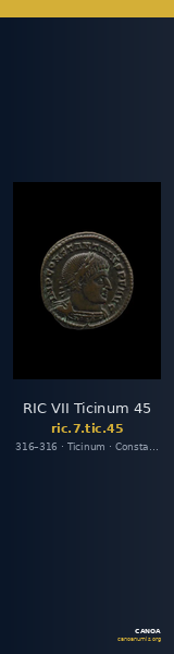 RIC VII Ticinum 45 — CANOA