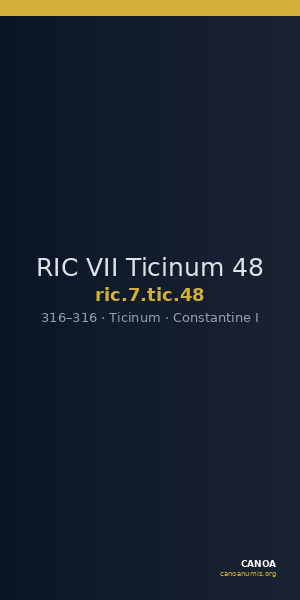 RIC VII Ticinum 48 — CANOA