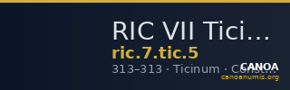 RIC VII Ticinum 5 — CANOA