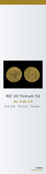 RIC VII Ticinum 53 — CANOA