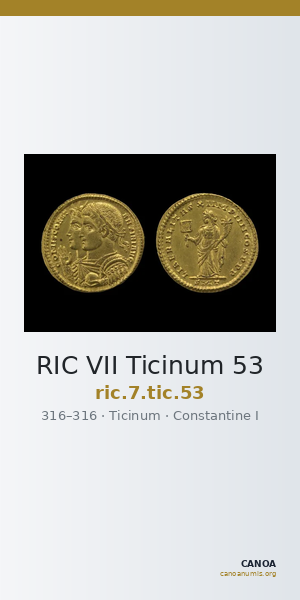 RIC VII Ticinum 53 — CANOA