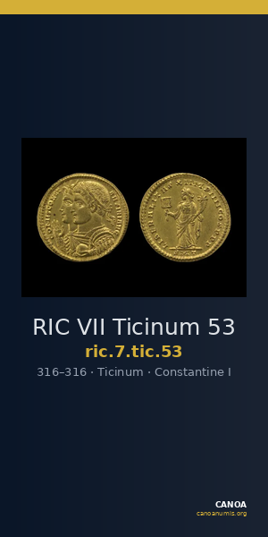 RIC VII Ticinum 53 — CANOA