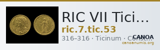 RIC VII Ticinum 53 — CANOA