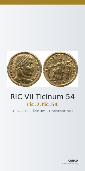 RIC VII Ticinum 54 — CANOA