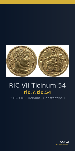 RIC VII Ticinum 54 — CANOA