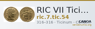 RIC VII Ticinum 54 — CANOA