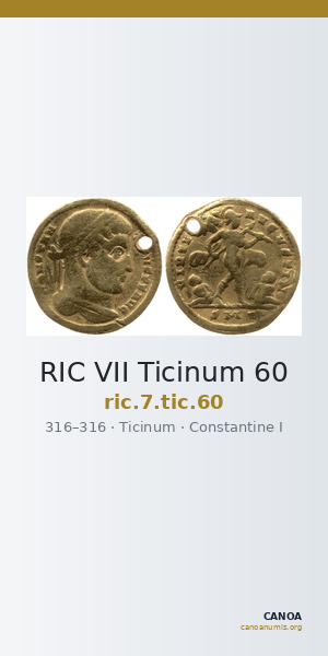 RIC VII Ticinum 60 — CANOA