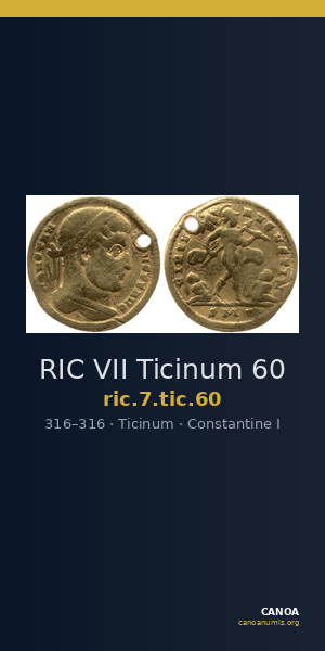RIC VII Ticinum 60 — CANOA
