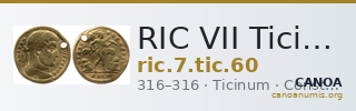 RIC VII Ticinum 60 — CANOA