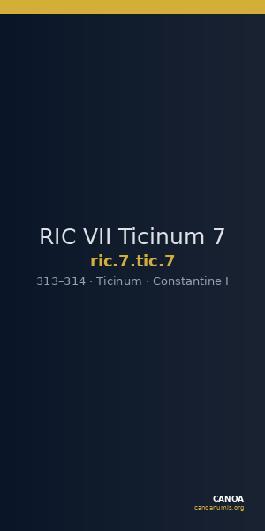 RIC VII Ticinum 7 — CANOA